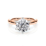 TIFFANY | Hidden Halo Round Brilliant Diamond Ring in Rose & White Gold