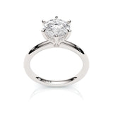 TIFFANY | Hidden Halo Round Brilliant Diamond Ring in White Gold – top view