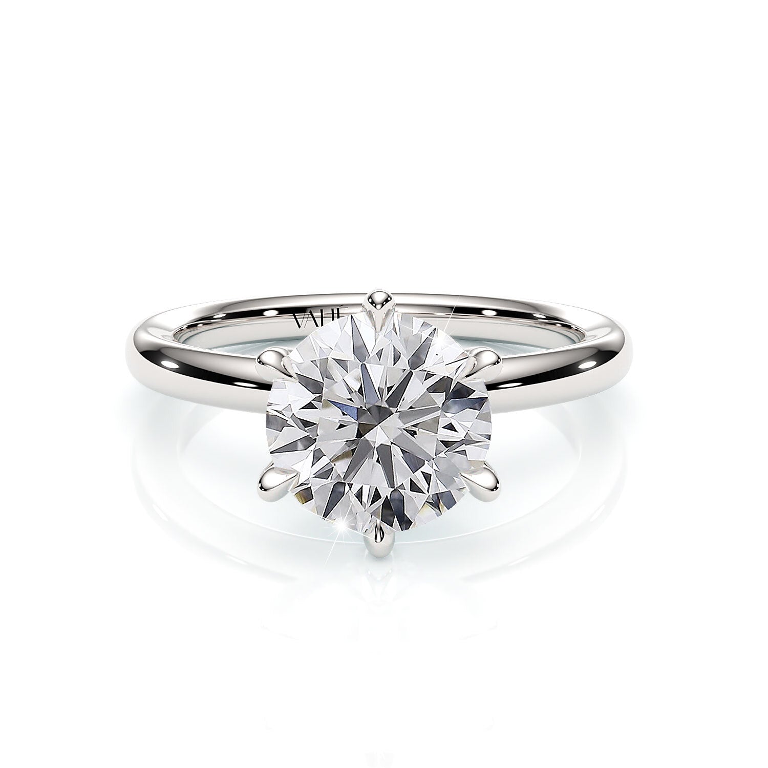 TIFFANY | Hidden Halo Round Brilliant Diamond Ring in White Gold
