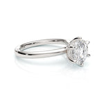 TIFFANY | Hidden Halo Round Brilliant Diamond Ring in White Gold – side view