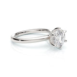 TIFFANY | Hidden Halo Round Brilliant Diamond Ring in White Gold – side view