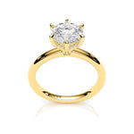TIFFANY | Hidden Halo Round Brilliant Diamond Ring in Yellow Gold – top view