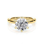 TIFFANY | Hidden Halo Round Brilliant Diamond Ring in Yellow Gold
