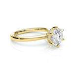 TIFFANY | Hidden Halo Round Brilliant Diamond Ring in Yellow Gold – side view