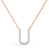 PENELOPE | Diamond Letter Pendant in 9ct Rose Gold (A-Z)