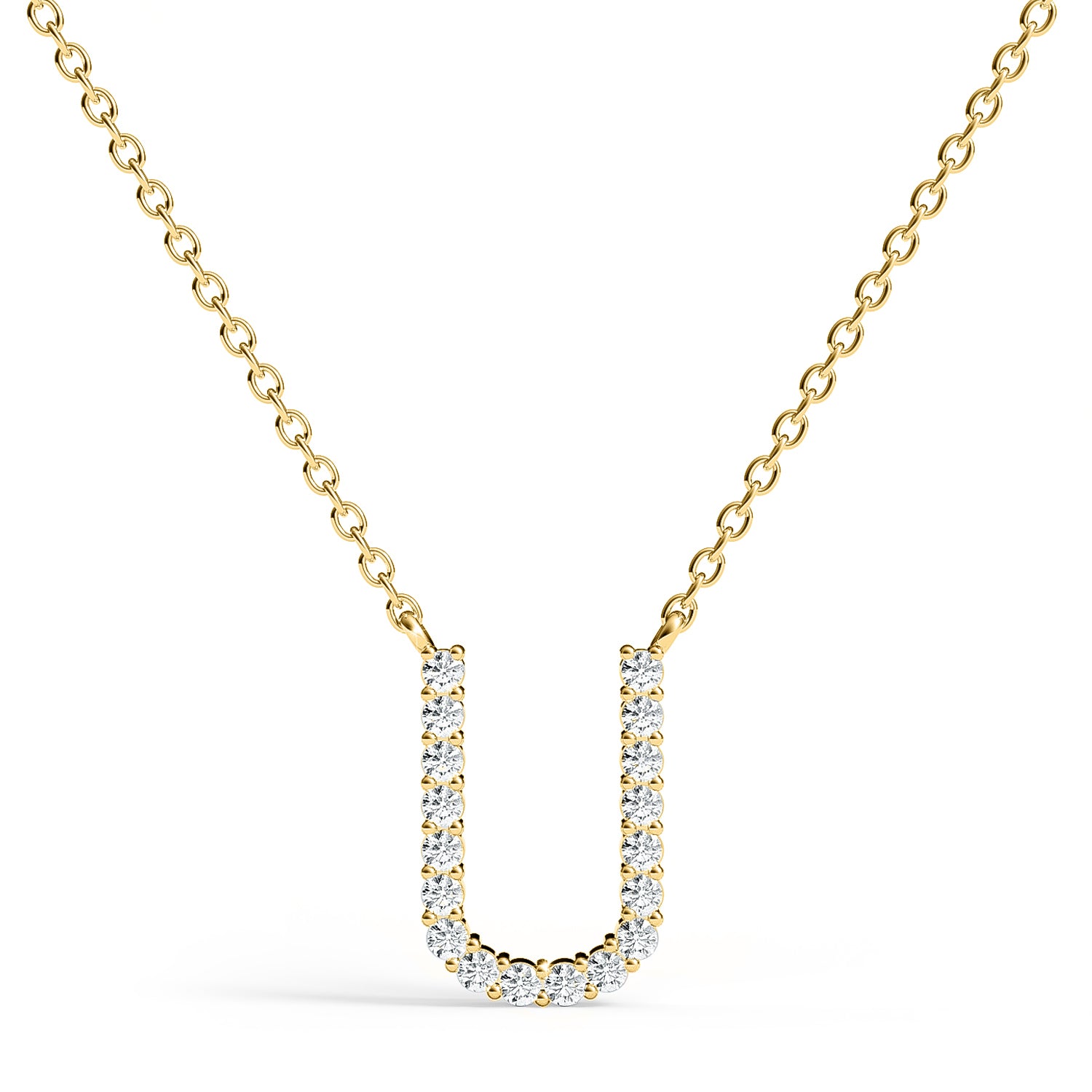 PENELOPE | Diamond Letter Pendant in 9ct Yellow Gold (A-Z)