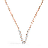 PENELOPE | Diamond Letter Pendant in 9ct Rose Gold (A-Z)