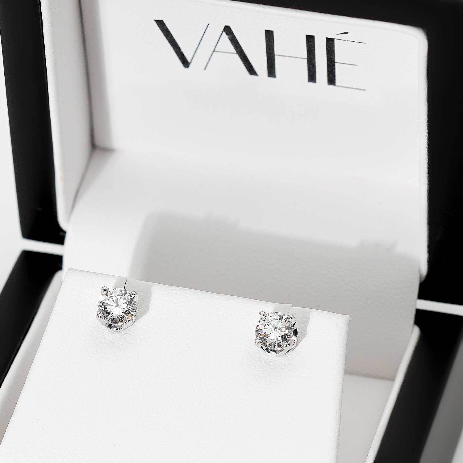 ASHER | Round Brilliant Diamond Studs in White Gold (0.20ct - 1.00ct tw.)