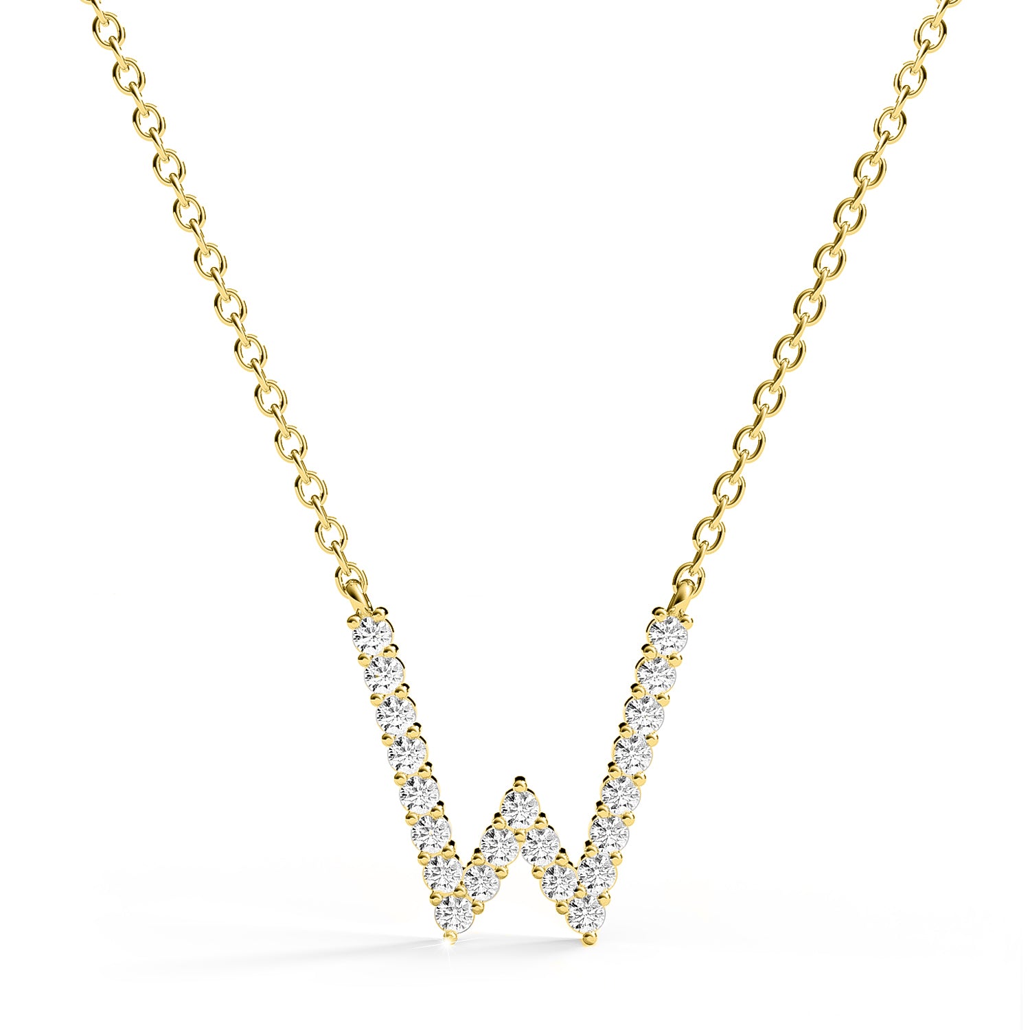PENELOPE | Diamond Letter Pendant in 9ct Yellow Gold (A-Z)