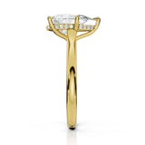 JENNET | Cathedral Hidden Halo Pear Shape Diamond Ring in Yellow Gold
