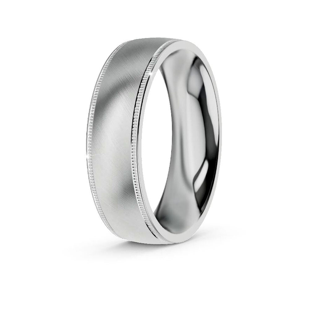 ZAYN | Milgrain Edge Ring in Platinum (4mm-8mm)
