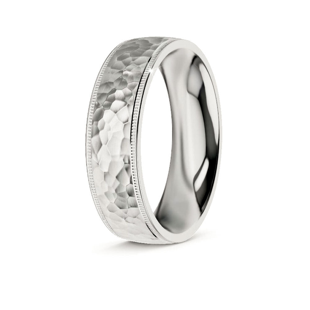ZAYN | Milgrain Edge Ring in Platinum (4mm-8mm)