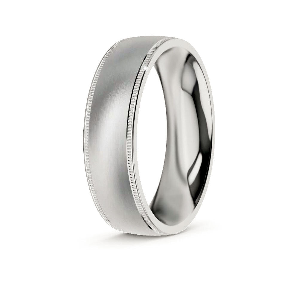 ZAYN | Milgrain Edge Ring in Platinum (4mm-8mm)