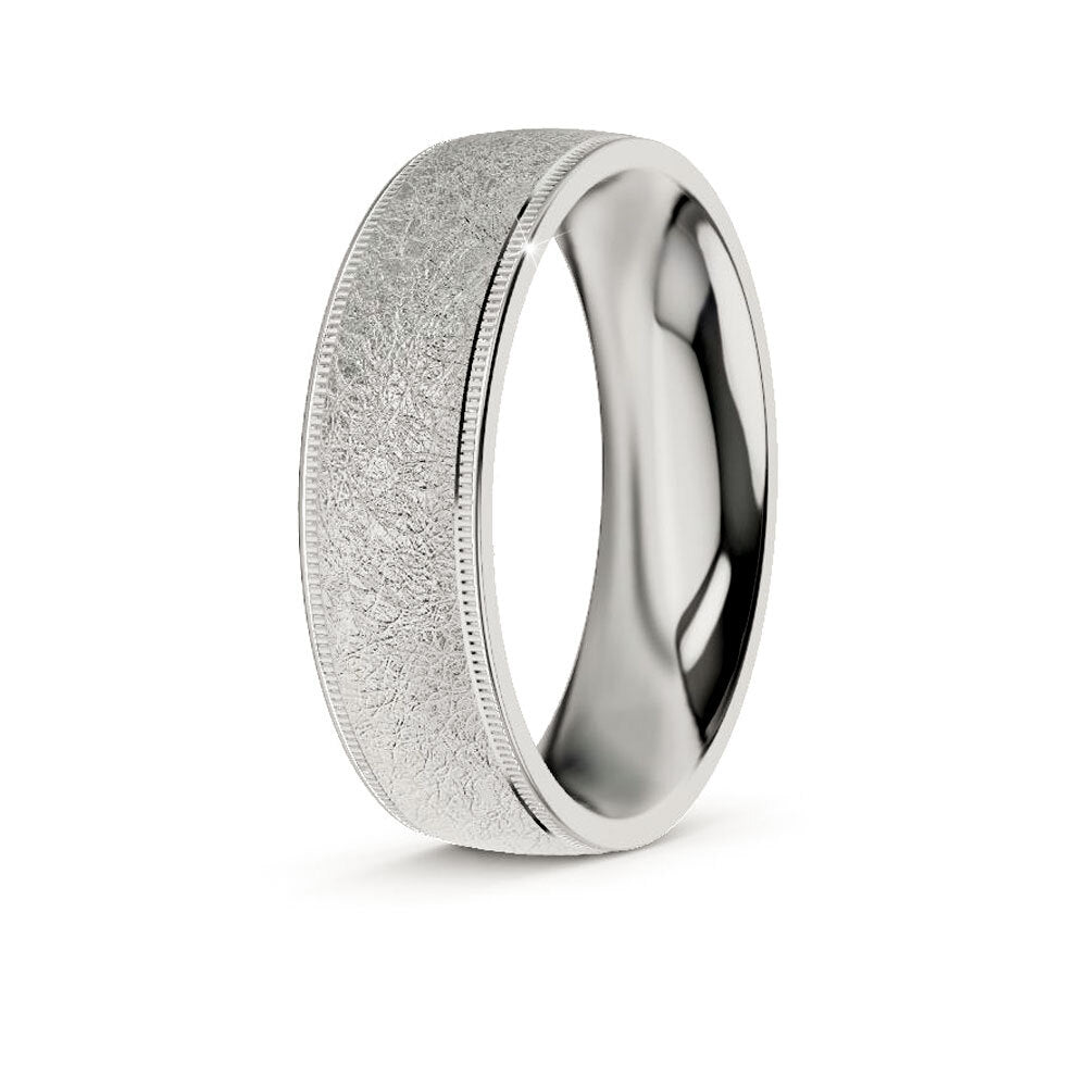 ZAYN | Milgrain Edge Ring in Platinum (4mm-8mm)