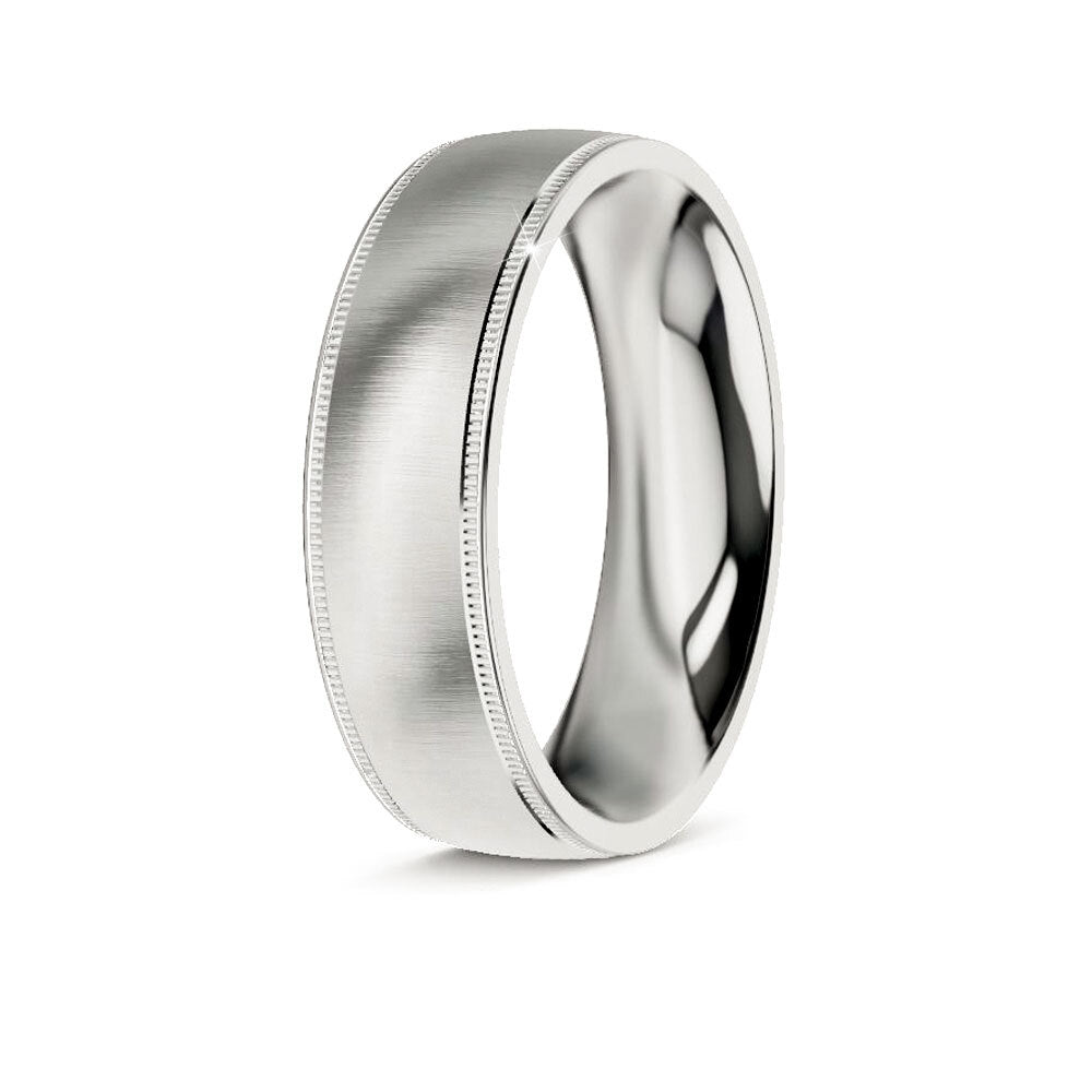 ZAYN | Milgrain Edge Ring in Platinum (4mm-8mm)