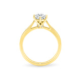 ZIA | Six Claw Solitaire Round Brilliant Diamond Ring in Yellow Gold