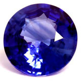 1.73 Carat Round  Cut Blue Sapphire
