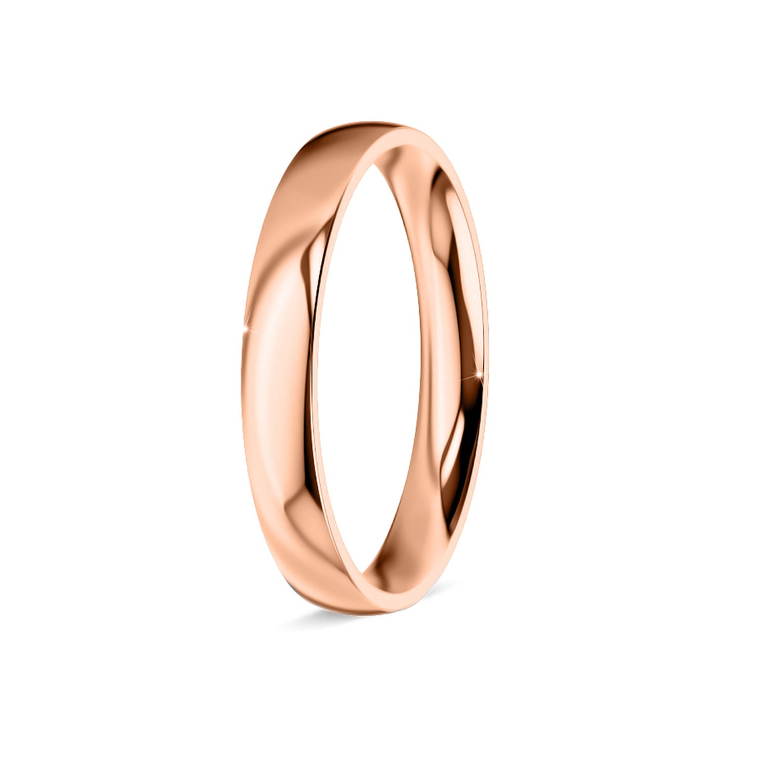 LILY | Classic Quarter Domed Ring in Rose Gold
