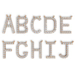 PENELOPE diamond initial pendants, letters A to J, rose gold (available A–Z)