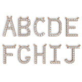 PENELOPE diamond initial pendants, letters A to J, rose gold (available A–Z)