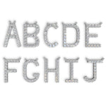 PENELOPE diamond initial pendants, letters A to J, white gold (available A–Z)