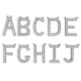 PENELOPE diamond initial pendants, letters A to J, white gold (available A–Z)
