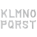 PENELOPE diamond initial pendants, letters K to T, white gold (available A–Z)
