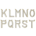 PENELOPE diamond initial pendants, letters K to T, yellow gold (available A–Z)
