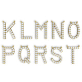 PENELOPE diamond initial pendants, letters K to T, yellow gold (available A–Z)