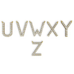 PENELOPE diamond initial pendants, letters U to Z, yellow gold (available A–Z)
