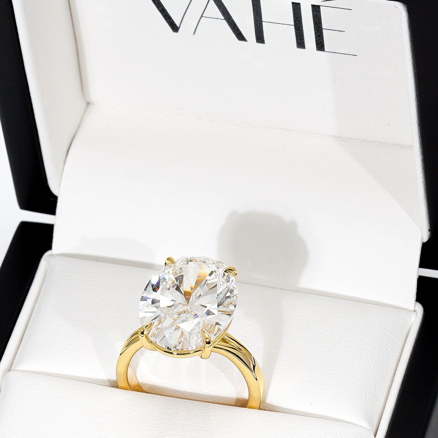 CUSTOM | Oval Shape Solitaire Split Shank in 18ct Yellow Gold