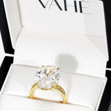 CUSTOM | Oval Shape Solitaire Split Shank in 18ct Yellow Gold