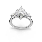 ARWEN | Seven Stone Marquise & Round Diamond Ring in White Gold – video