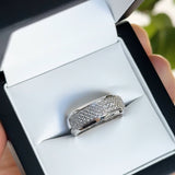 ETHAN | Triple Row Micro-Pavé Ring in White Gold (0.80ct tw.)