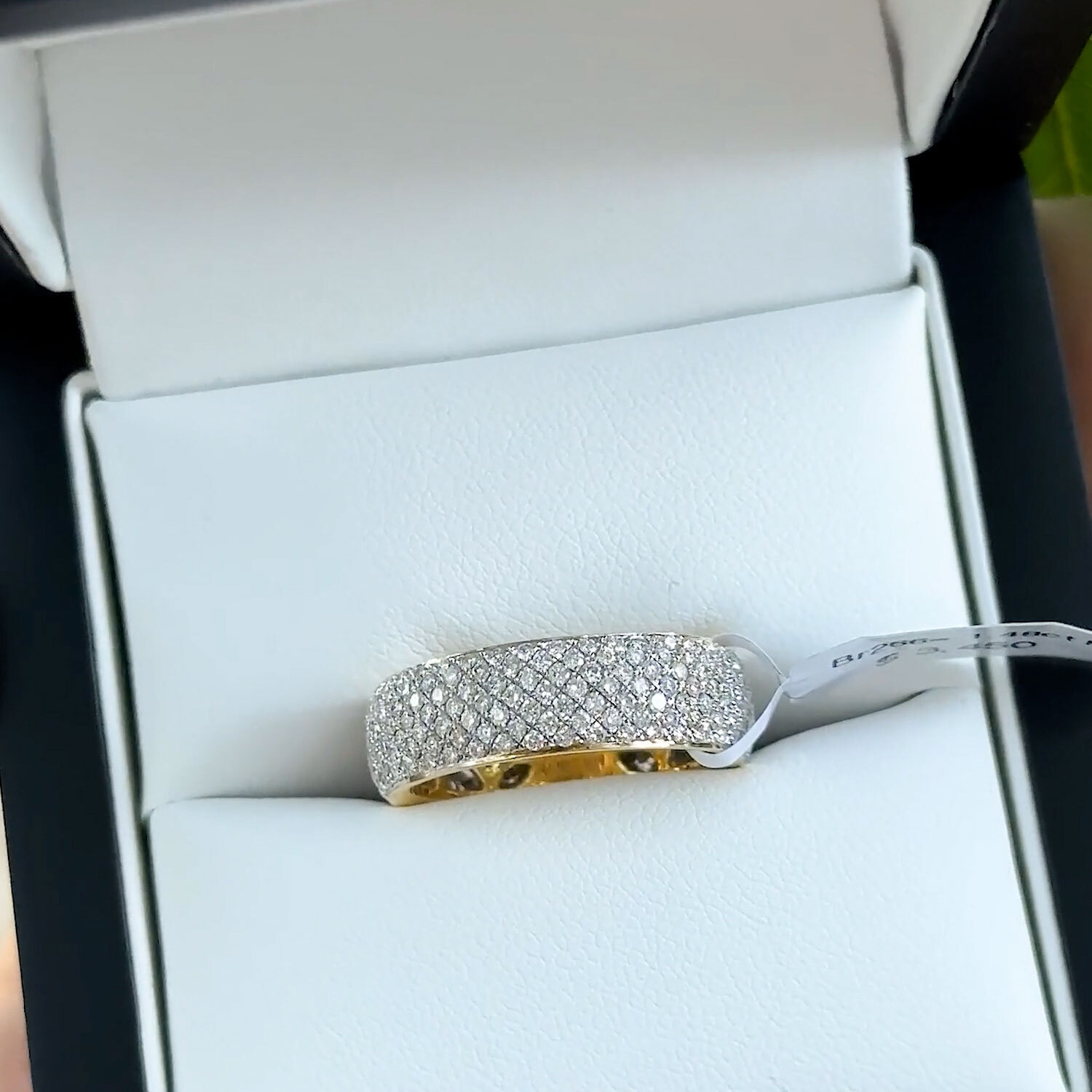 Yellow Gold Letter Single Micro Pave Diamond Bracelet, Jackson Jewelers