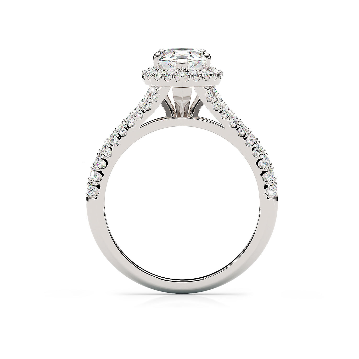 Scalloped sales pave setting